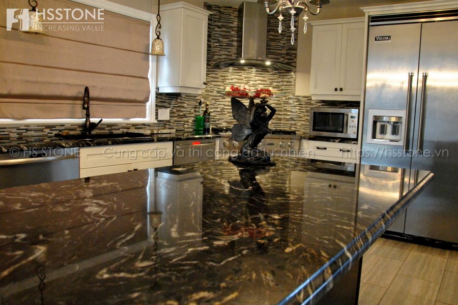 Không gian nhà bếp đẹp với đá Granite