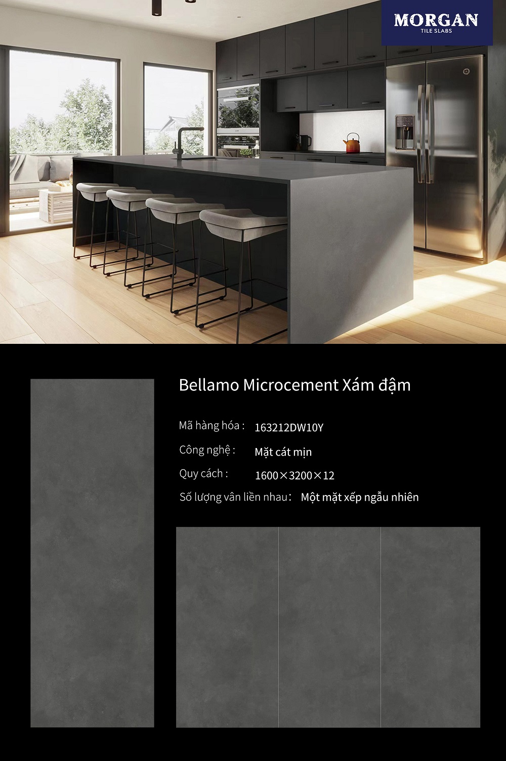 163212DW10Y Bellamo Microcement Xám đậm 03