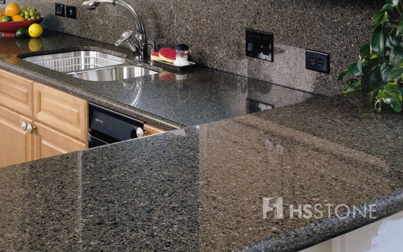 mẫu bàn bếp đá Granite đen