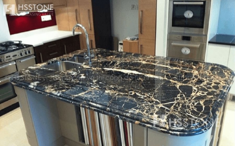 Đá Marble ốp bếp có tính thẩm mỹ cao