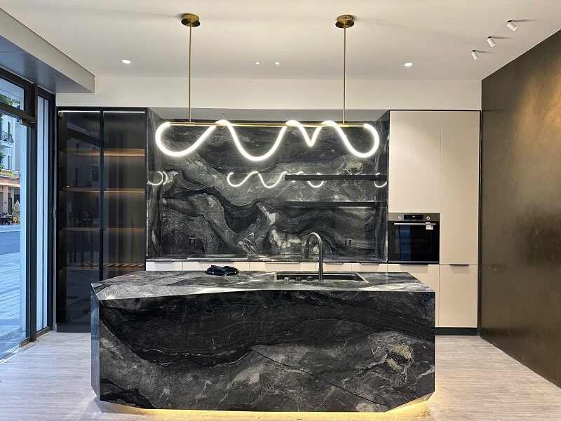 da arabescato black orobico 1 Đá marble tự nhiên Arabescato black Orobico