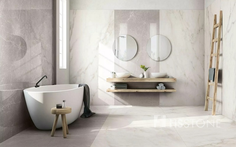 Phòng tắm ốp đá marble giúp tăng độ bền