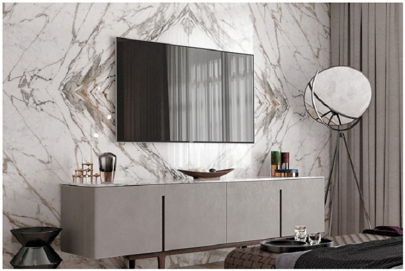da marble op vach tivi Đá Marble ốp vách tivi