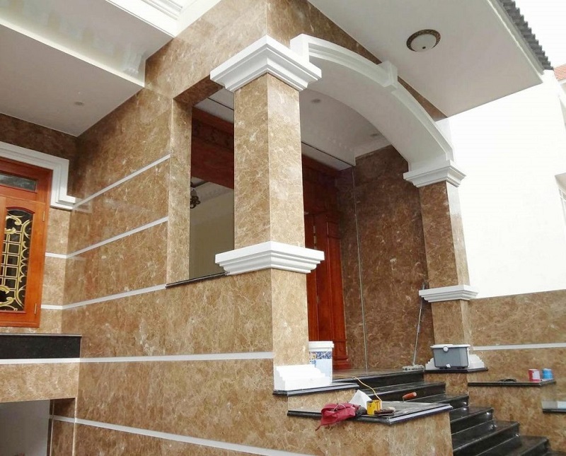 da op mat tien Đá tự nhiên ốp mặt tiền