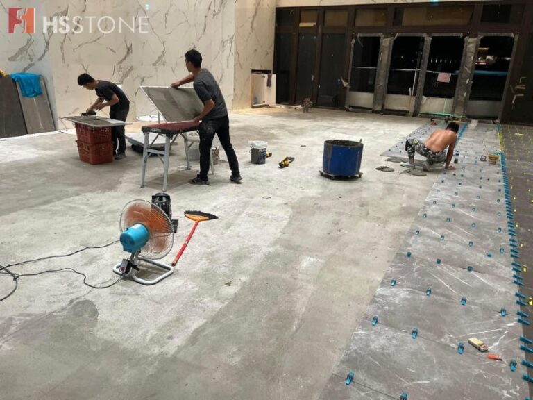 Quy trình thi công gạch khổ lớn tại Hà Nội