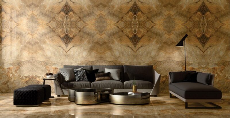 BRECCIA SANDY BOOKMATCH 80X160 High Gloss 3D Background