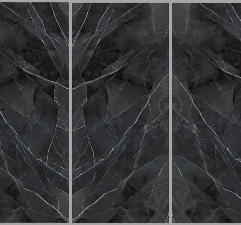 CALACATTA BLACK BOOK MATCH Diamond Bush Hammered