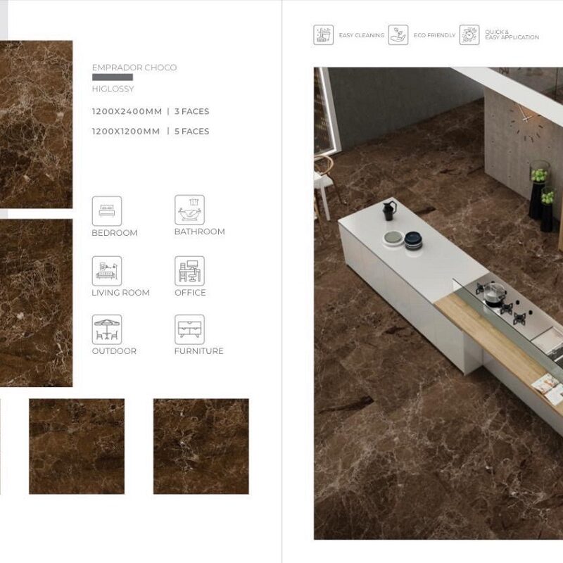 EMPRADOR CHOCO 120x120 High Glossy 3D