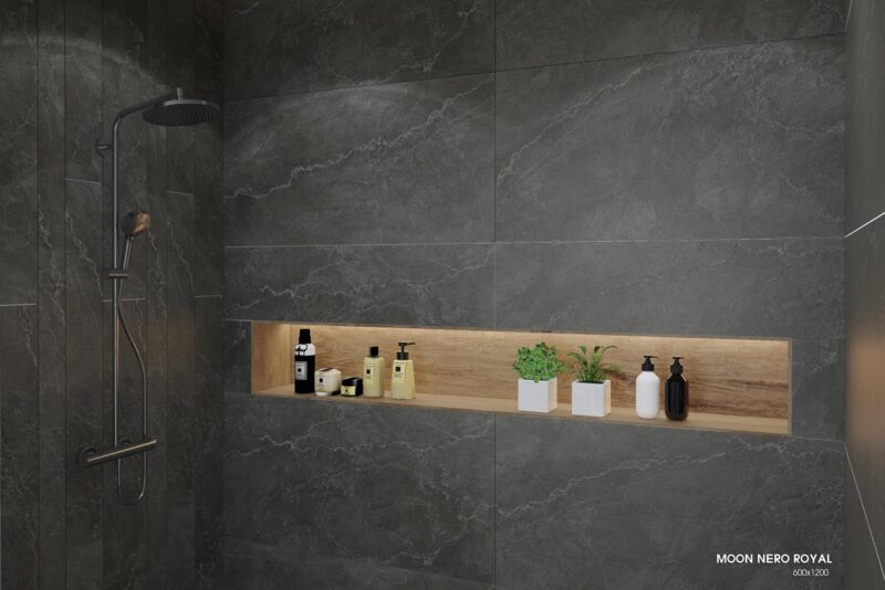 MOON NERO ROYAL 60x120 Matt Caving 3D