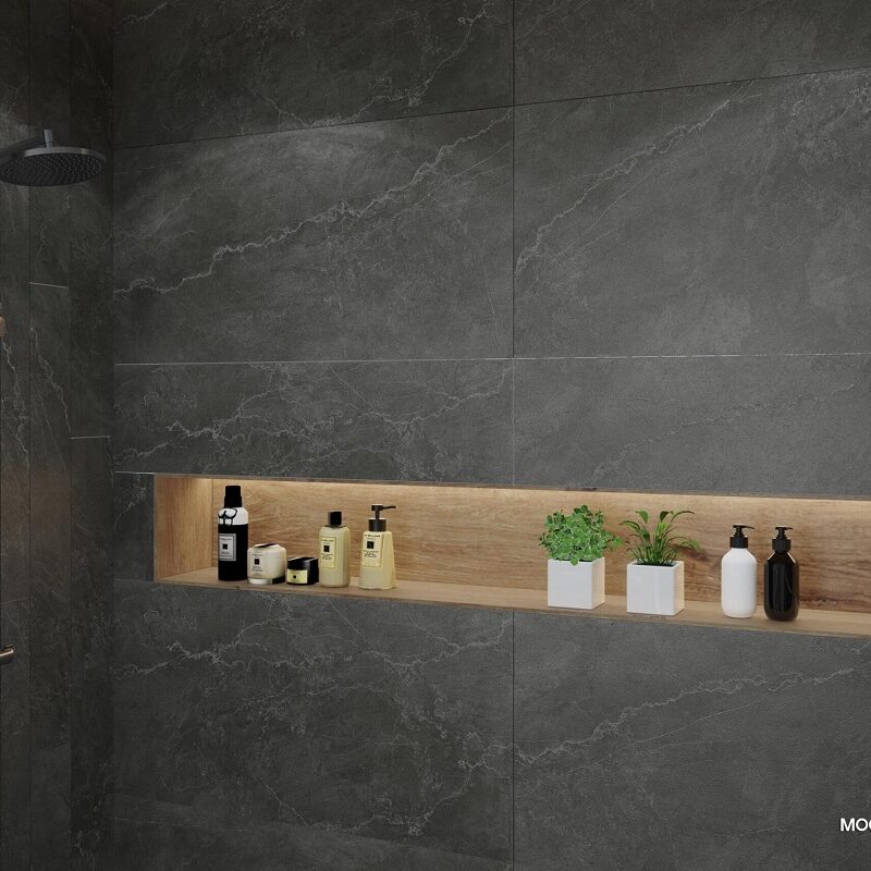 MOON NERO ROYAL 60x120 Matt Caving 3D