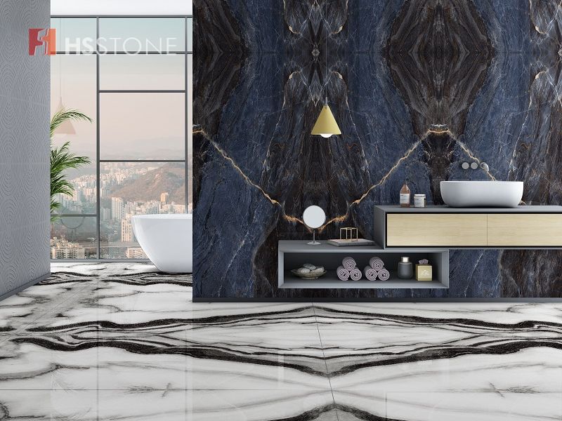 mau gach kho lon kich thuoc 120x240cm doc dao cho phong tam Mẫu gạch khổ lớn kích thước 120x240cm độc đáo cho phòng tắm