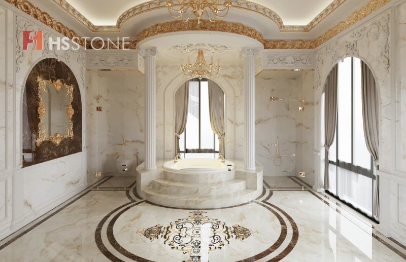 Mẫu gạch kích thước 60x120 vân đá tự nhiên tạo không gian đẳng cấp