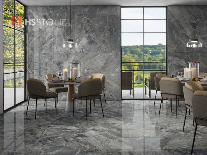 Mẫu gạch ốp lát Ấn Độ kích thước 100x100 với bề mặt siêu bóng