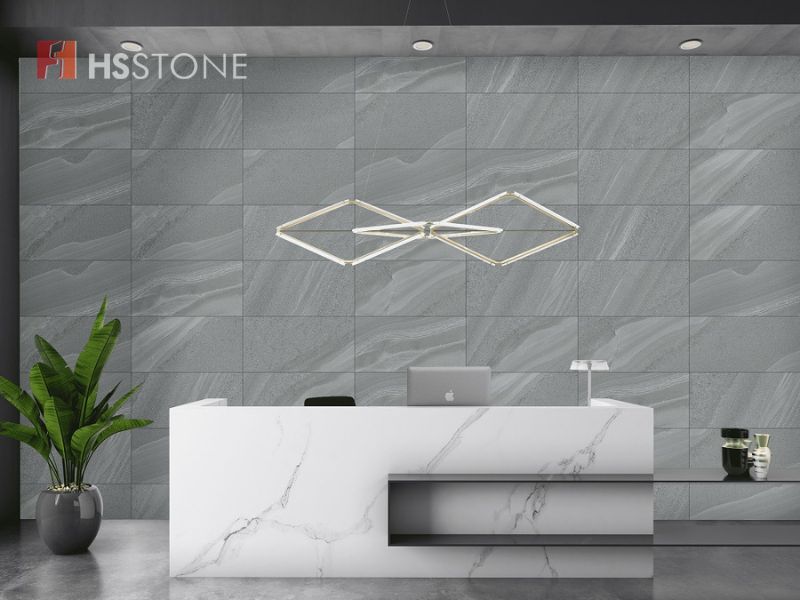 Mẫu gạch ốp lát Ấn Độ kích thước 30x60 màu xám sang trọng