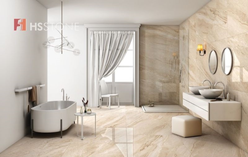 Mẫu gạch ốp lát Ấn Độ kích thước 80x160 tạo cảm giác liền mạch