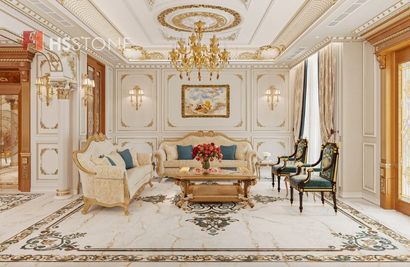 Mẫu gạch ốp lát kích thước 120x120 tạo không gian mở độc đáo