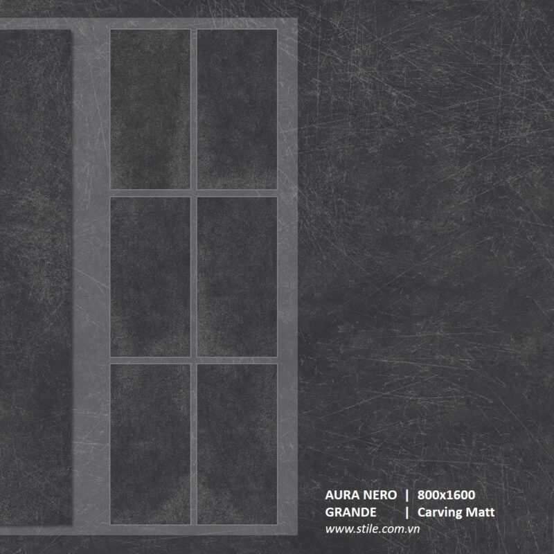 AURA NERO 800x1600 Carving Matt Random