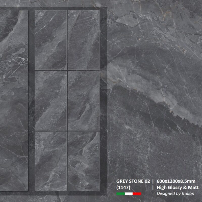GREY STONE 02 1147 600x1200 High Glossy Matt Random