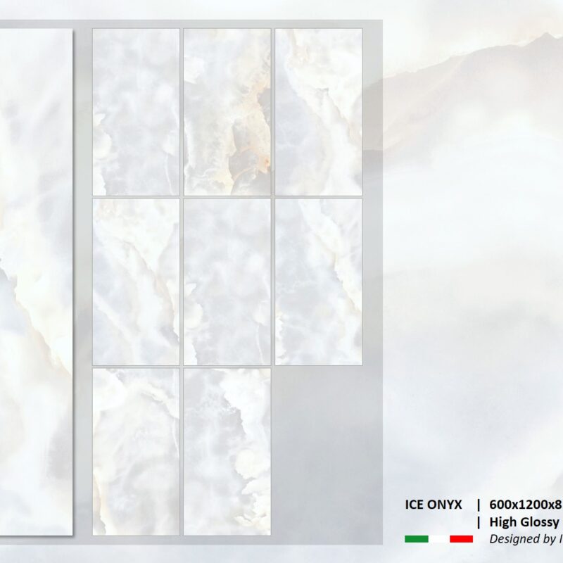 ICE ONYX 600x1200 High Glossy Matt Random