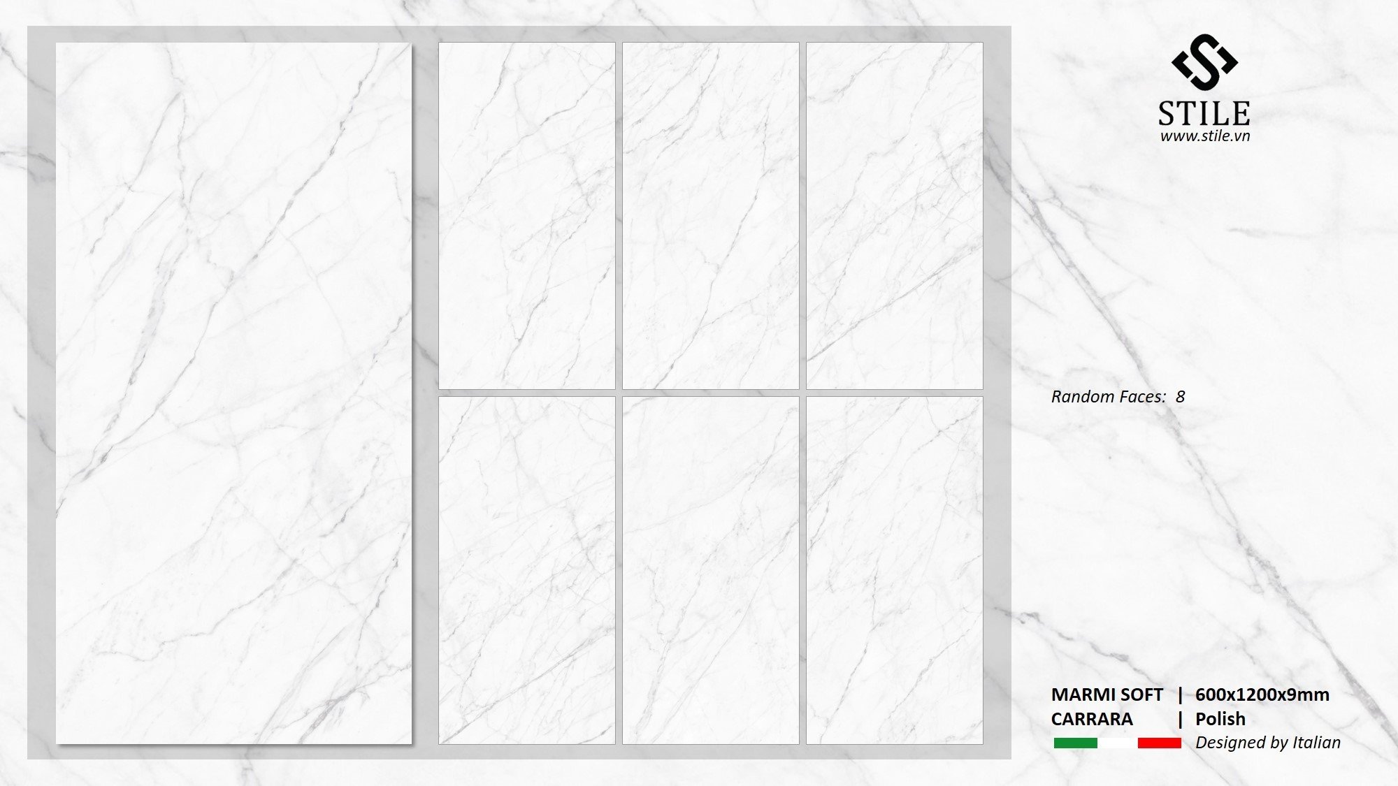 MARMI SOFT BIANCO 600x1200 Matt Random MARMI SOFT BIANCO 600x1200 Matt Random