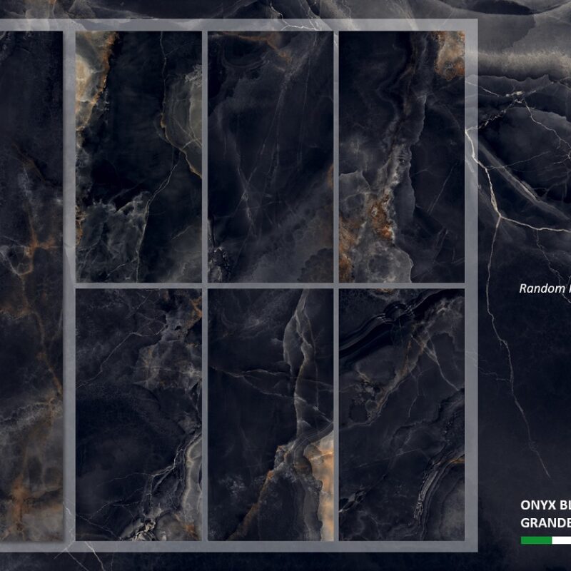 ONYX BLACK 600x1200 High Glossy Random