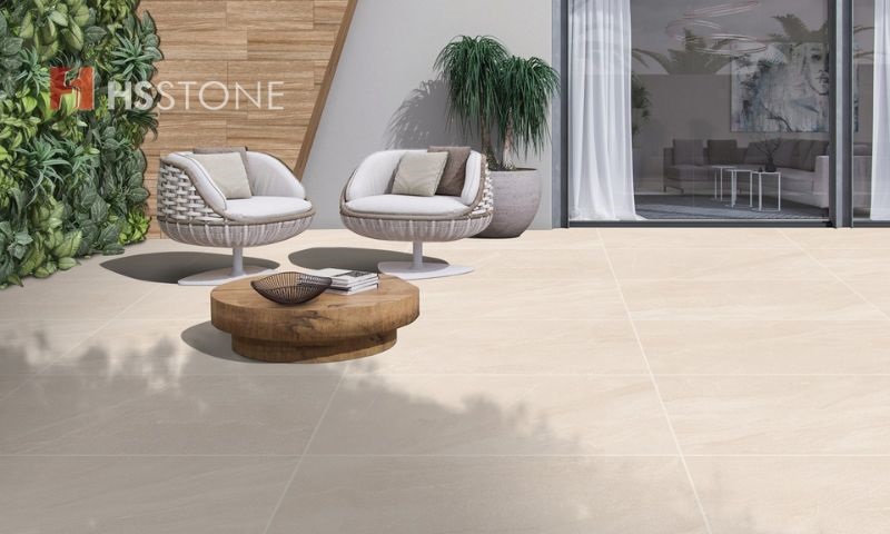 Mẫu gạch kích thước lớn 60x120 cho khu vực ngoài trời