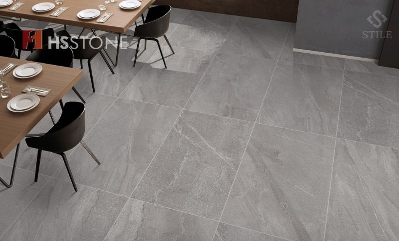 Mẫu gạch kích thước lớn hiệu ứng xi măng cho phong cách Industrial