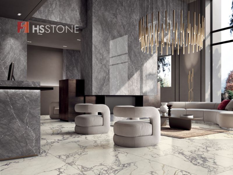 Mẫu gạch vân đá kích thước 40x80cm cân bằng hoàn hảo thẩm mỹ