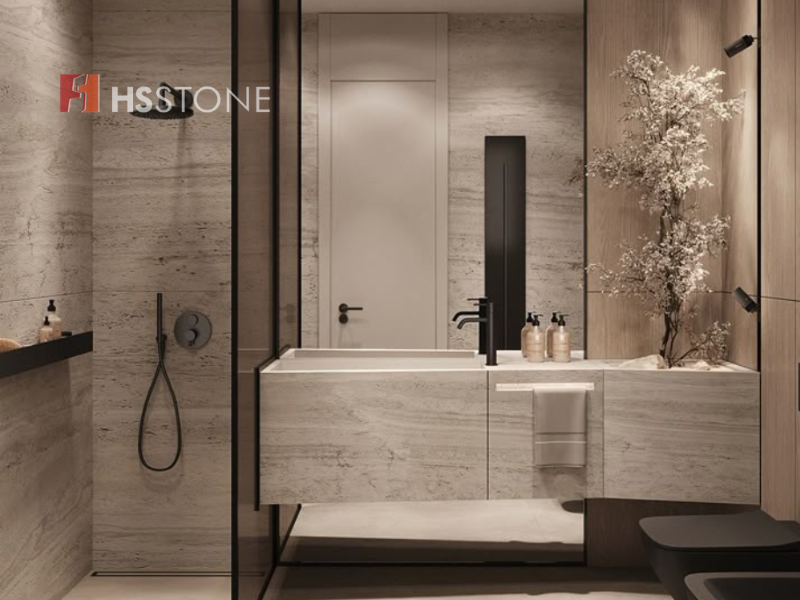 mau gach van da travertine op lat nha ve sinh phong tam Mẫu gạch vân đá Travertine ốp lát nhà vệ sinh, phòng tắm