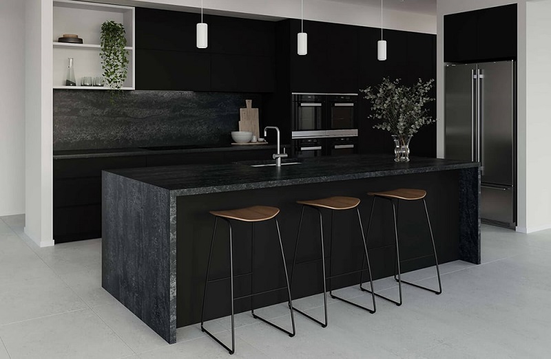 Mẫu film dán nội thất vân đá cẩm thạch đen