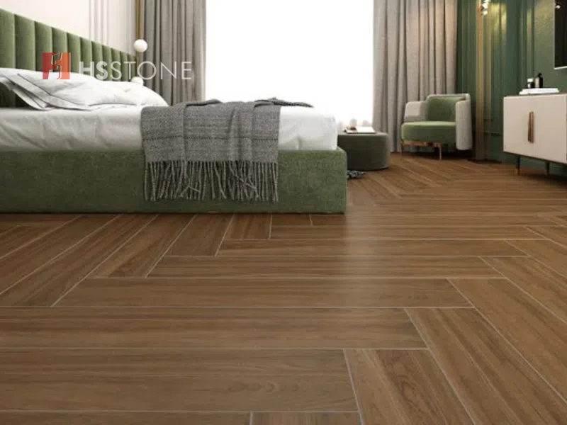 Mẫu gạch thẻ giả gỗ lát nền giúp tạo nhiều kiểu lát nghệ thuật