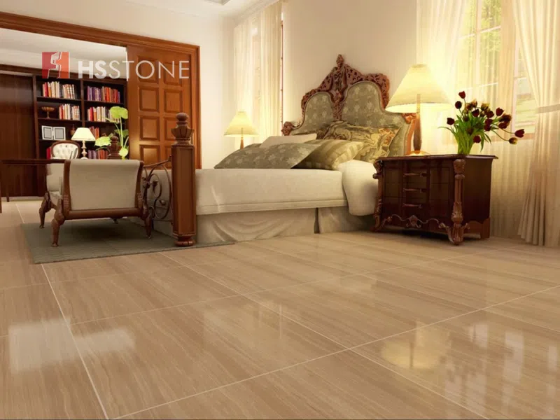 Mẫu gạch vân gỗ lát nền 80x80 mang lại cảm giác bề thế