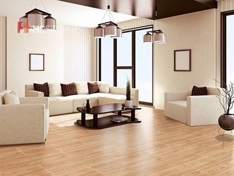 Chọn gạch lát nền vân gỗ tông màu vàng