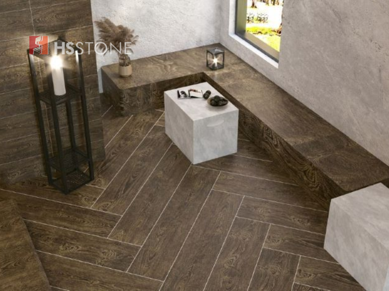 Gạch lát nền vân gỗ cho không gian thương mại