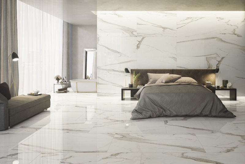 gach phong ngu porcelain vua tham my vua de dang ve sinh Gạch phòng ngủ Porcelain vừa thẩm mỹ vừa dễ dàng vệ sinh