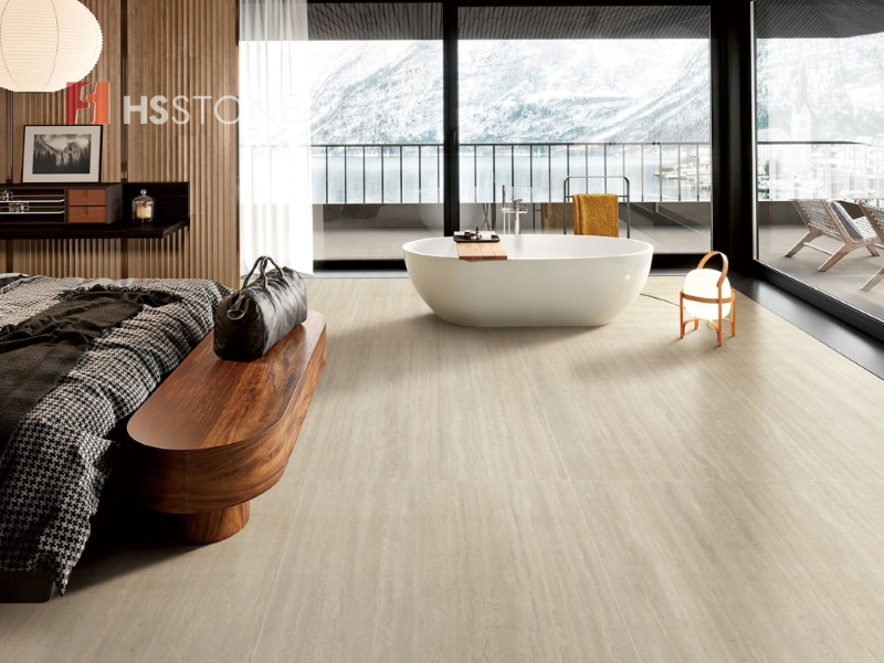 Mẫu gạch vân đá travertine kích thước 30x60