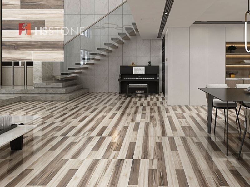 Mẫu gạch vân gỗ lát nền đẹp