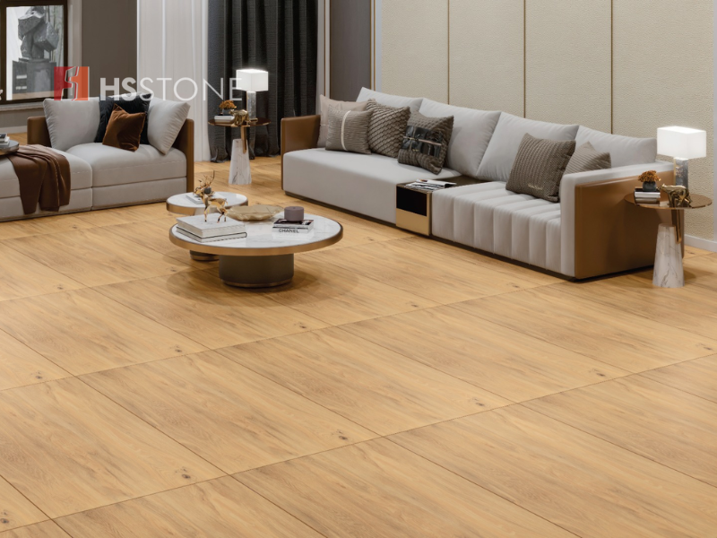 Mẫu gạch vân gỗ màu nâu nhạt