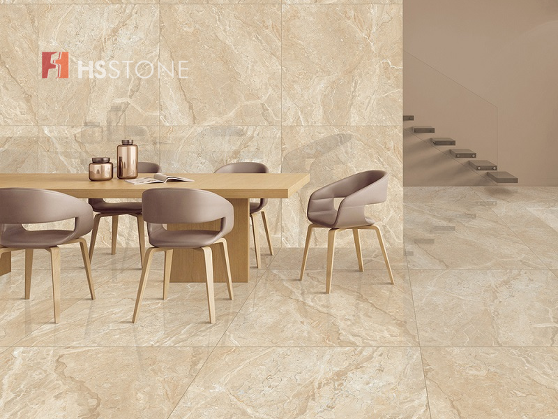 Tone màu gạch lát nền nhà màu vàng đất mang lại sự ấm cúng cho không gian