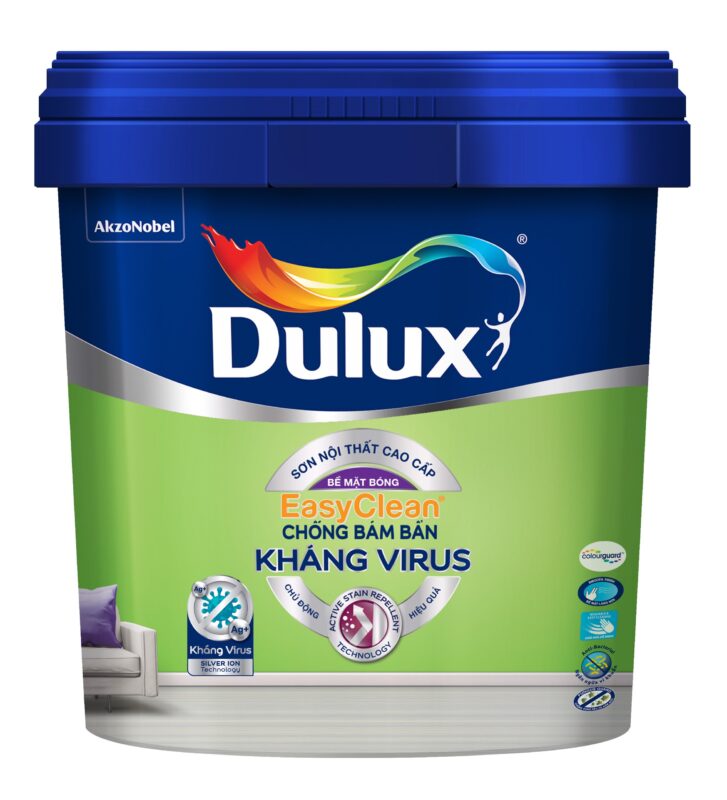 Dulux EasyClean Chống Bám Bẩn Kháng Virus Bề Mặt Bóng