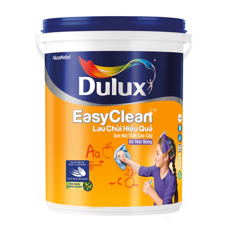 Dulux Easyclean Lau Chùi Hiệu Quả Bề Mặt Bóng
