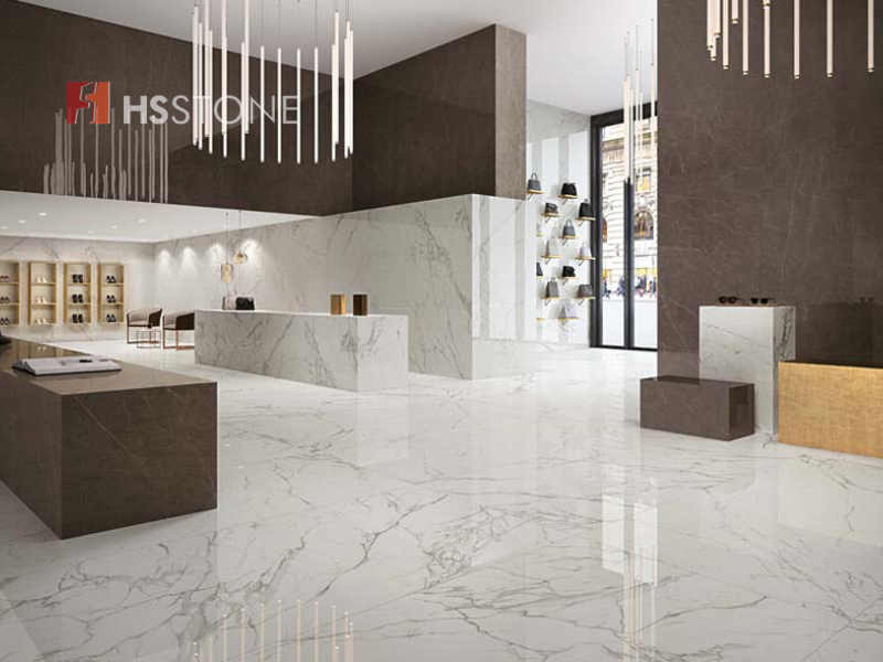 gach kho lon co kha nang ket hop voi cac vat lieu noi that tao su sang trong Gạch khổ lớn có khả năng kết hợp với các vật liệu nội thất tạo sự sang trọng