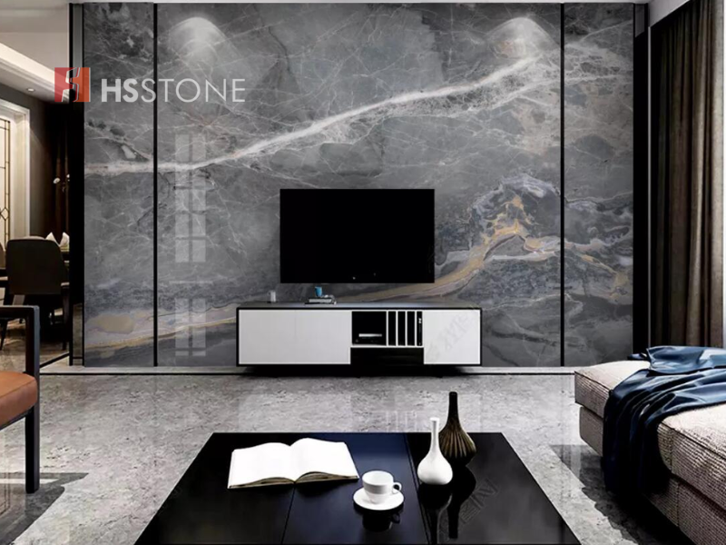 Mẫu gạch ốp tường phòng khách hiện đại