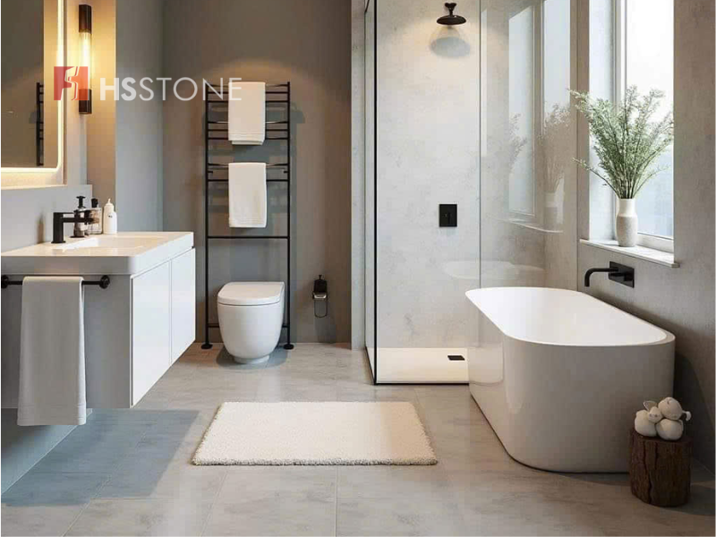 Kinh nghiệm chọn gạch lát nền nhà tắm chống bám bẩn