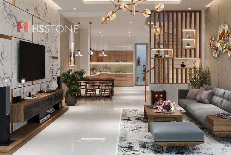 Kinh nghiệm chọn gạch lát nền phòng khách theo lượng ánh sáng