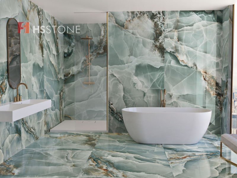 Mẫu gạch khổ lớn vân đá Onyx