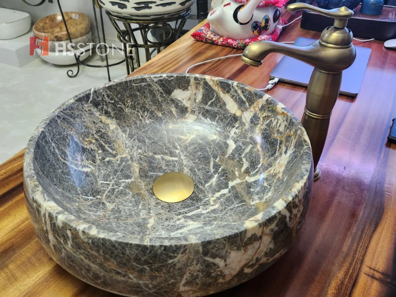 Mẫu lavabo đá cẩm thạch nguyên khối