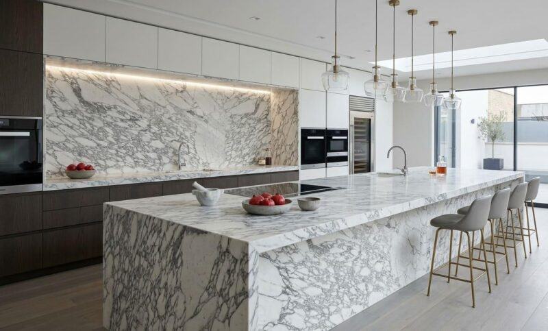 Ứng dụng gạch 120×278 trong thiết kế nội thất